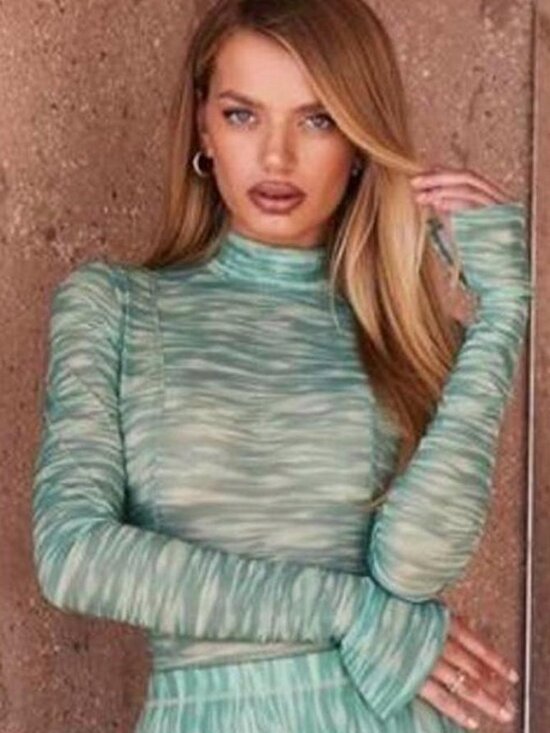 House of CB Tops - House of CB Eleanoar Body Suit Top in Green